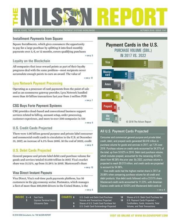 Lyra Network Payment Processing - Nilson Report